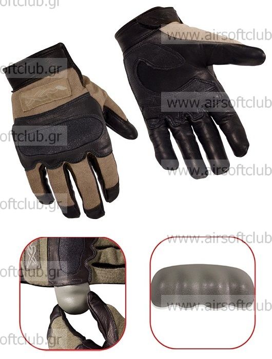 HYBRID Coyote Removable Knuckle Combat Glove